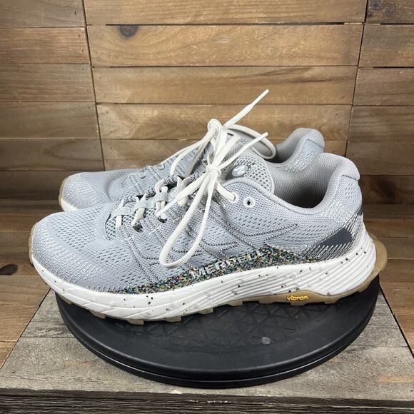 Merrell Women Size 9.5 Moab Flight Eco Highrise Gray Lace Up Shoes NO INSOLES - Picture 4 of 11